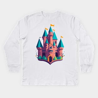 Cute Castle Kids Long Sleeve T-Shirt